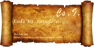 Csábi István névjegykártya