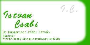 istvan csabi business card